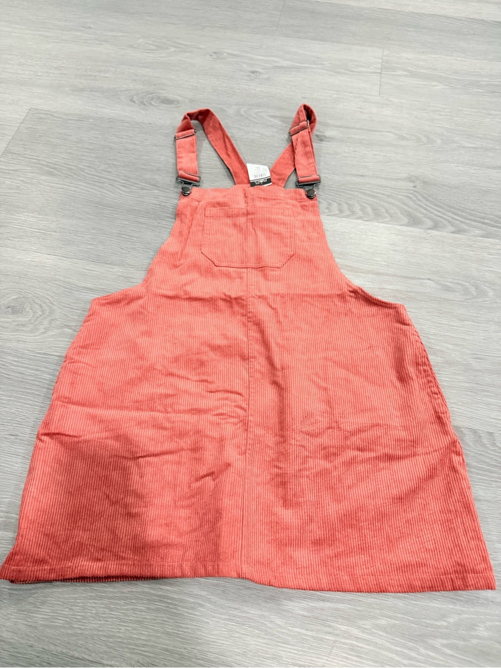 Rue21 pink/coral corduroy pinafore overall dress